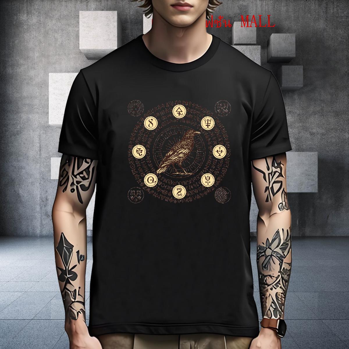 Loose Fit T-Shirts for Men bird O-Neck Short Sleeve Daily Outfit Custom Printing 230g Cotton Men Tops Tees Factory Direct Tops Shirt