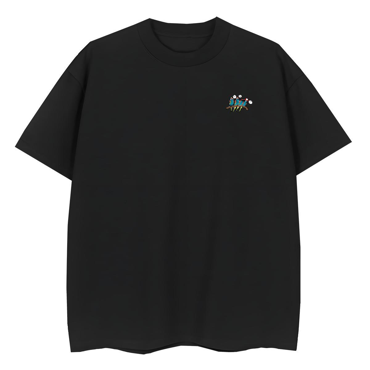 Unisex Men T Shirts bird Breathable Crew Neck Spring Summer Custom Printing 230g 100% Cotton Men Tees 2024 Clothings