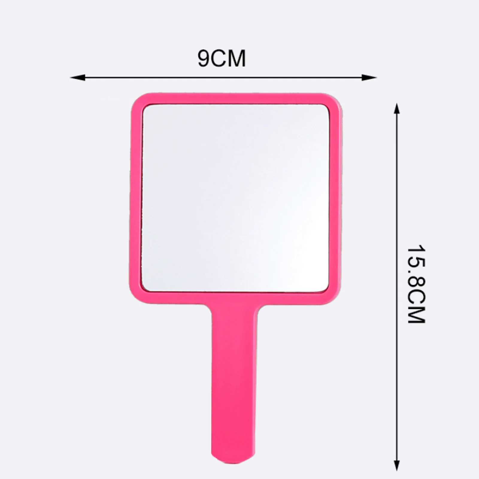 1 eyelash extension handheld makeup mirror square makeup mirror with handheld mirror compact mirror for spa salon W240813