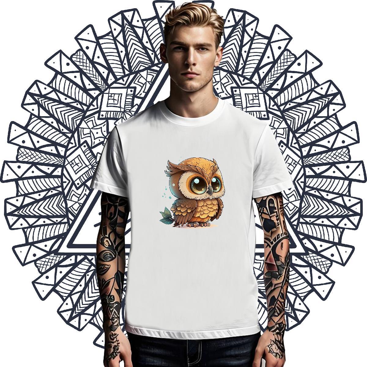 TOP Quality Tshirt for Man Woman Street Wear 230g 100% Cotton Custom Print Plus Size Breathable Soft Owl T-Shirts for Men 2024 New Tees Shirts
