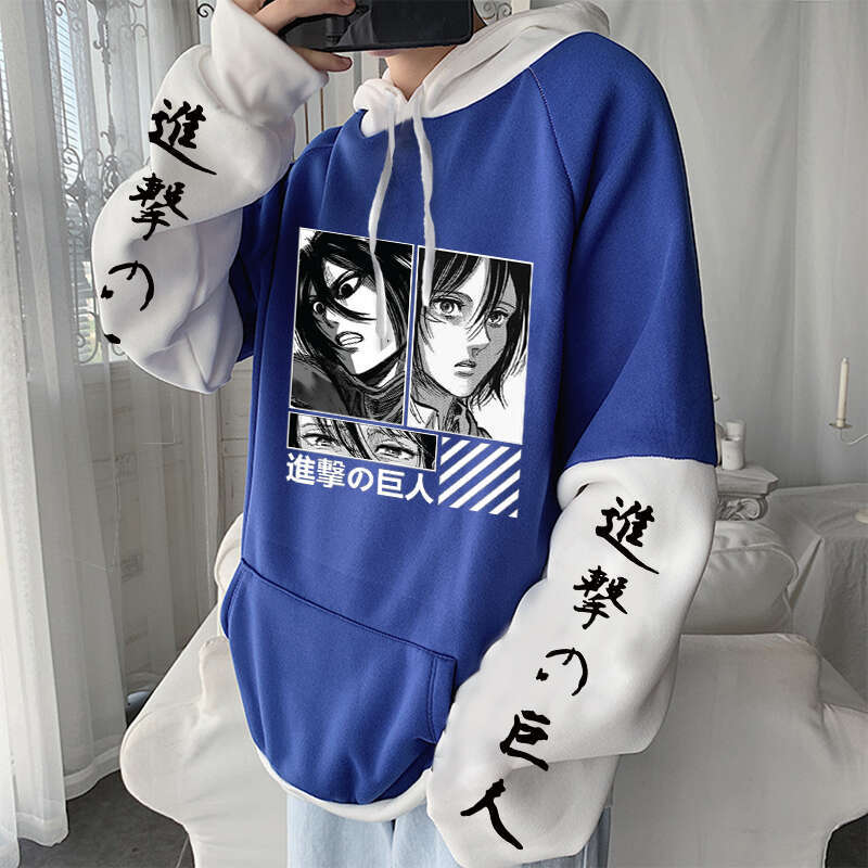Hot Anime Attack On Titan Plus Size Hoodie Ackerman Mikasa Graphic Printed Hooded Men Women Sweatshirts Haruku Warm Streetwear