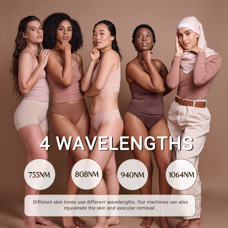 Professional newest 808nm Diode Laser Hair Removal Device with 4 Wavelengths 808nm & 940nm 1064nm 755nm 3 Yeas Warranty