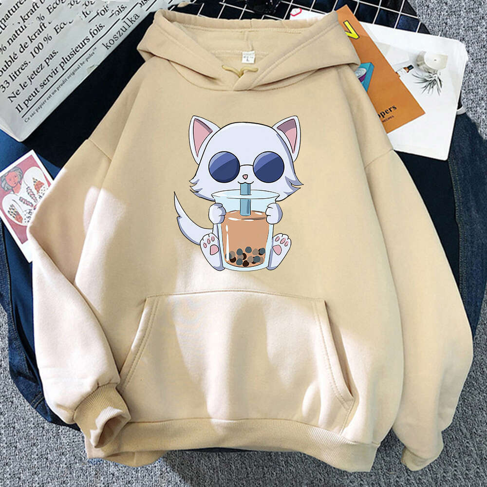 Bubble Kawaii Tea Satoru Gojo Cat Women Unisex Jujutsu Kaisen Hoodies Sweatshirts Manga Anime Cartoon Plus Size Hoodie