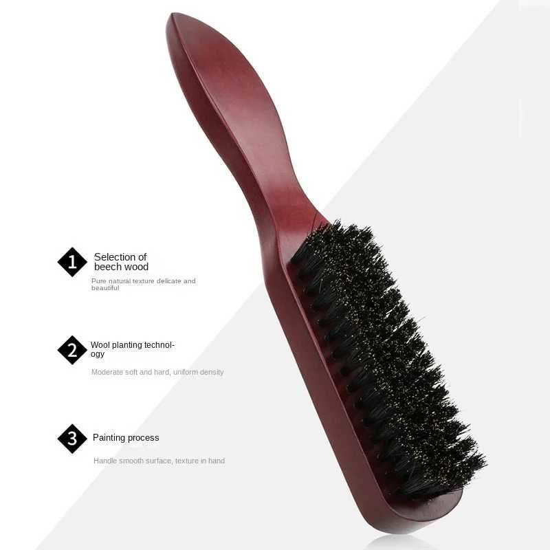 Professional soft bristled brush wood beard brush barber shaving brush mens beard comb hair comb set hair comb set shaving tools W240813