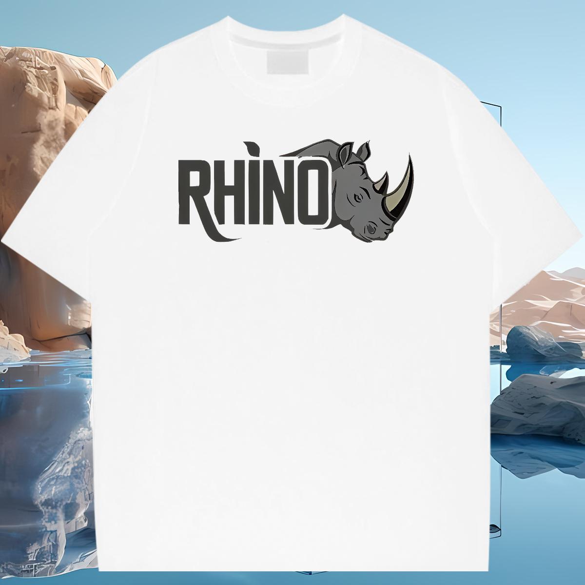 T shirt 100% Cotton 230g rhinoceros Sport Breathable Soft Custom Printing Mens Tshirts Casual New Brand Tops Shirt