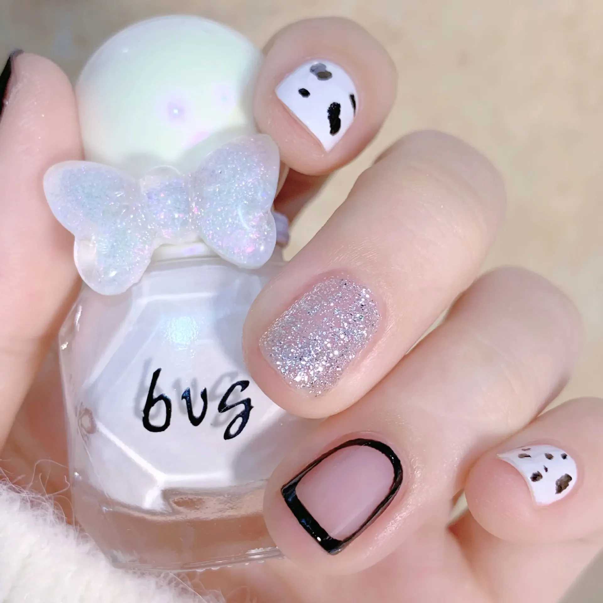 Pearlescent Water-based Nail Polish White No Baking Can Tear Bright Color Nail Frosting Nail Care Polish Without Baking LampM240814