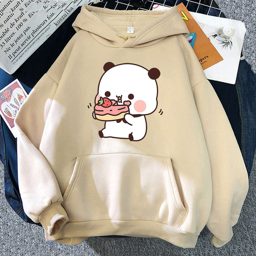 Dudu Bubu Women Casual Cartoon Aesthetic Sweatshirt Kawaii Graphic Haruku Pullover Plus Size Autumn Winter Hoodie