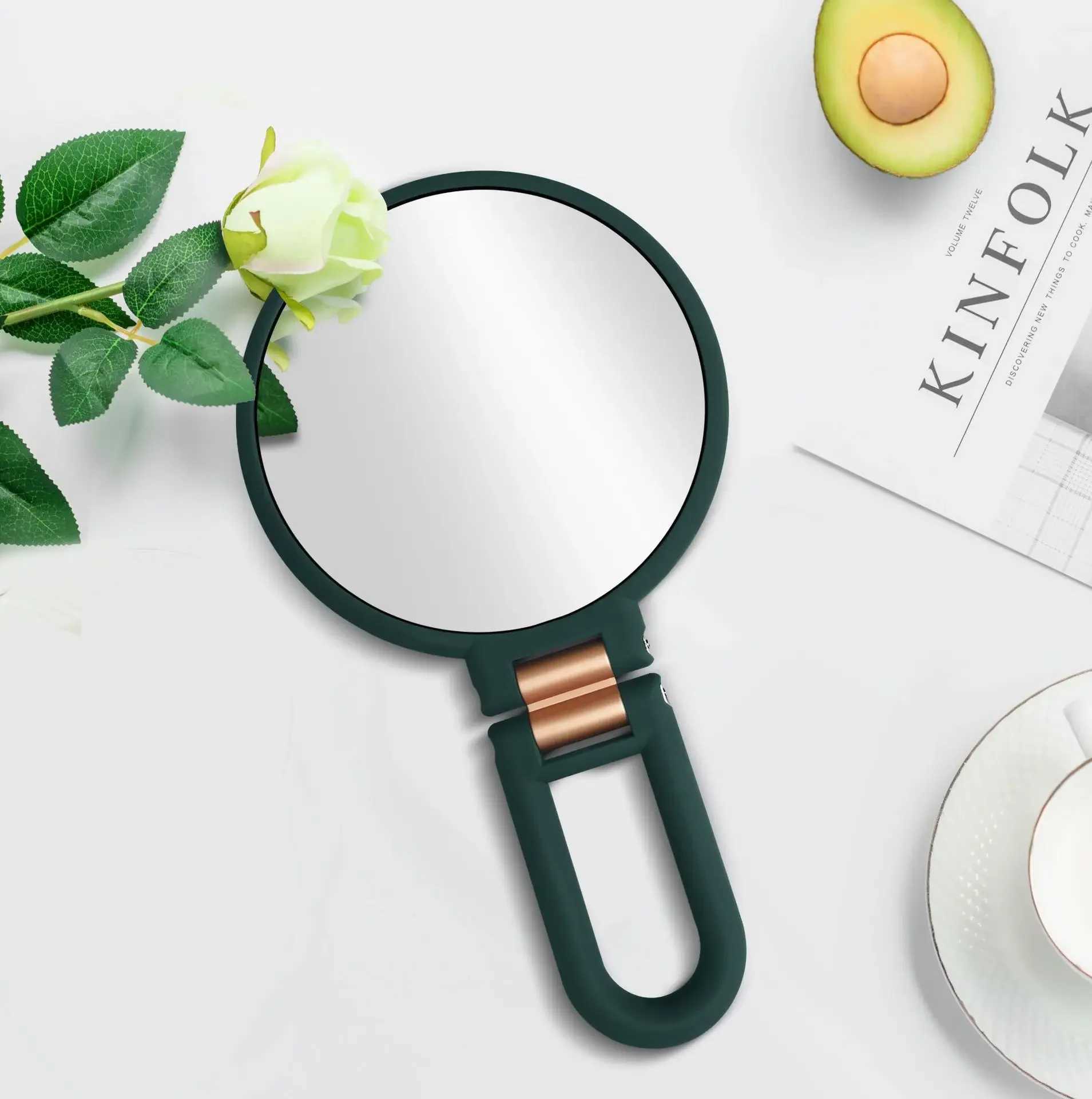 2/5/10/15X Magnifying Makeup Mirror Manual Mirror Folding Double sided Makeup Mirror Travel Portable Makeup Tool W240813
