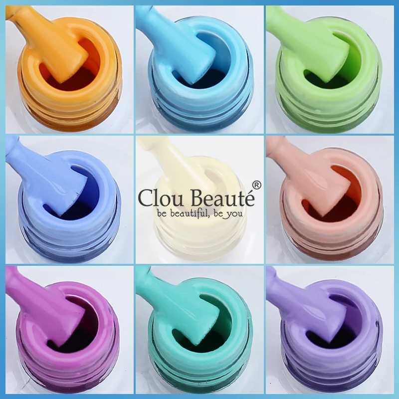 Clou Beaute Gel Nail Polish Neon Brown Royal Blue Red Green Pastal Nude Nail Art Varnishes Gel Lacquer Top Coat UV Gel NailM240814