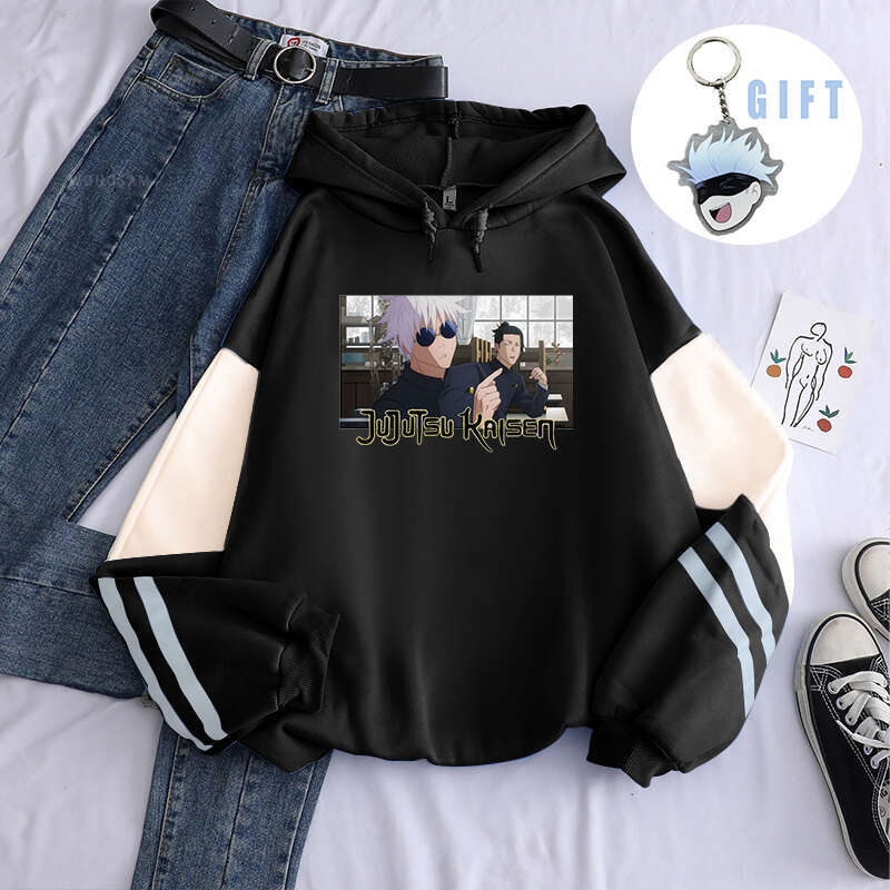 Jujutsu Anime Kaisen Satoru Gojo Hoodies Haruku Printed Autumn Winter Men Women Plus Size Reflective Long Sleeves Sweatshirts