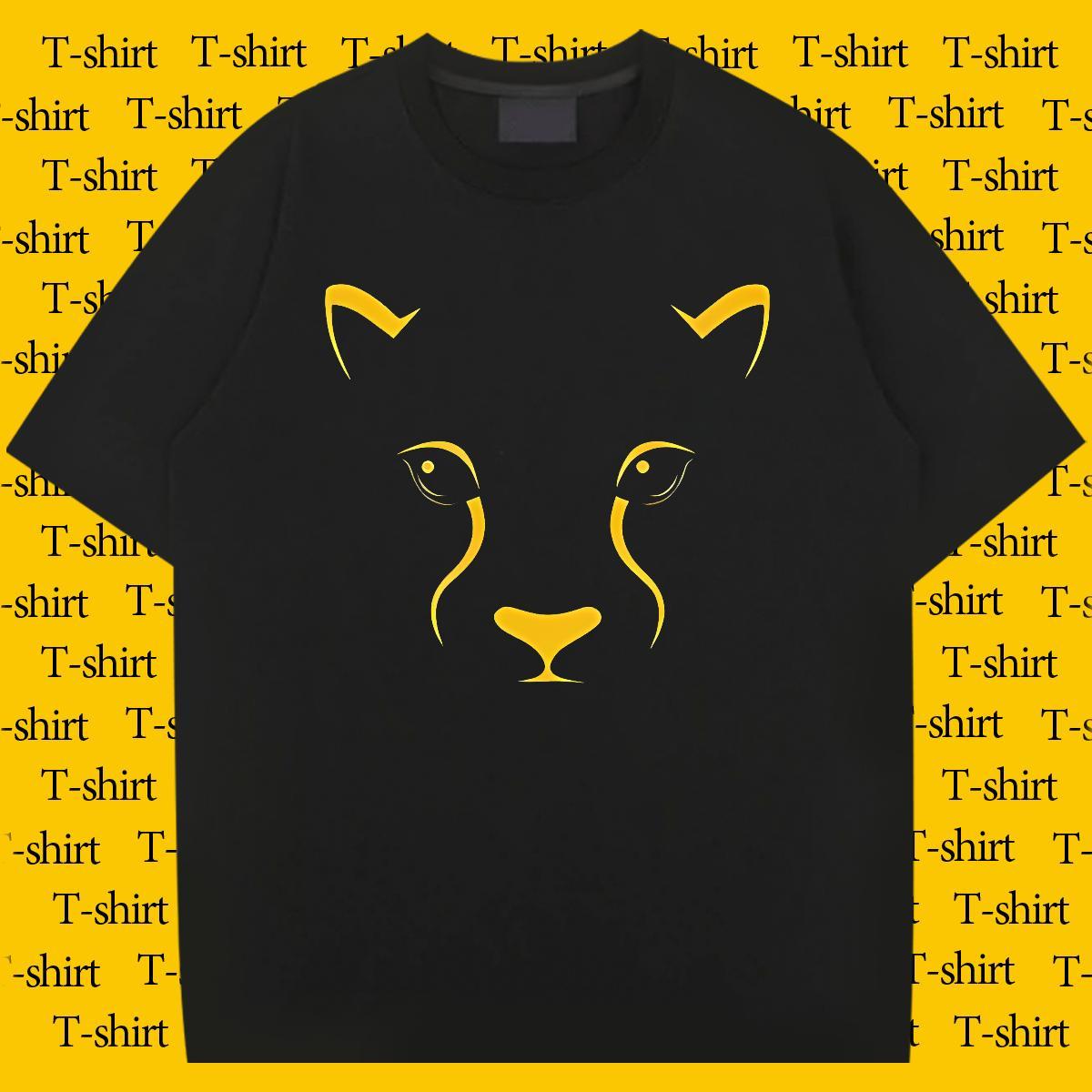 Loose Fit T-Shirts line drawing Pure Cotton Street wear Hip Hop Customized 230g Pure Cotton Couples T Shirts Fashion Top Tees