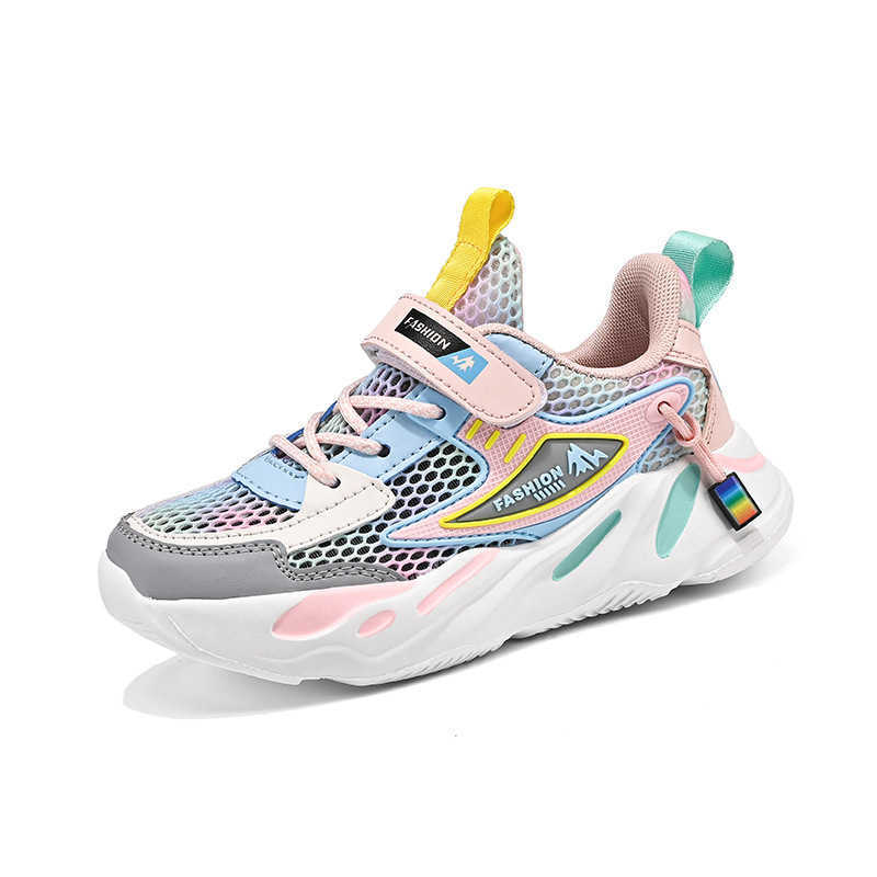 Sneakers Sports Shoes - Mens Mesh 6-year-old Childrens Shoes Single Mesh Boys and Childrens Large Childrens Shoes Breathable Summer 12 New 2024 H24080