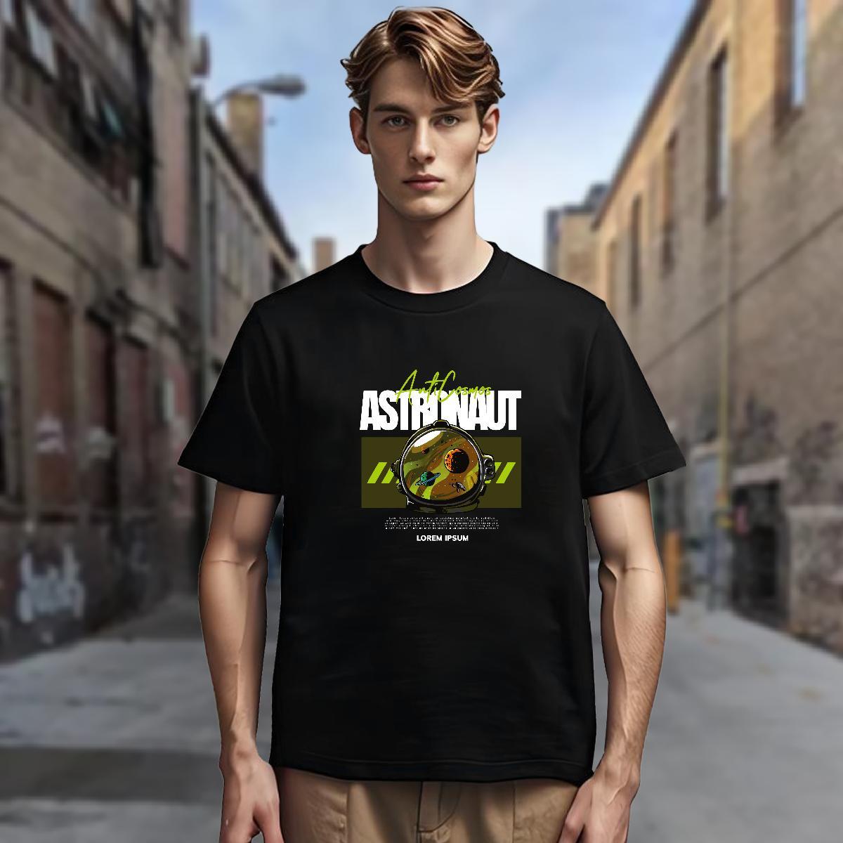 T shirt 100% Cotton 230g planet Sport Crew Neck White Plus Size Men Tops Tees Fashion New Wholesale Clothes