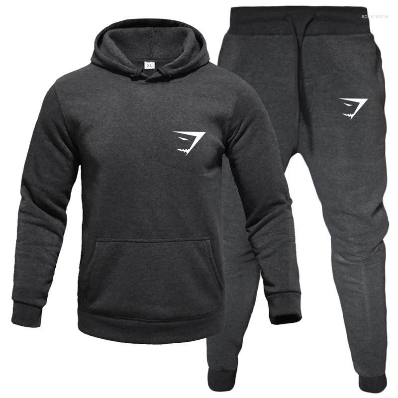 Men's Tracksuits Tracksuit Jogger Sportswear Casual Sweatershirts Sweatpants Streetwear Pullover Solid Color Fleece Hoodies Sports Suit