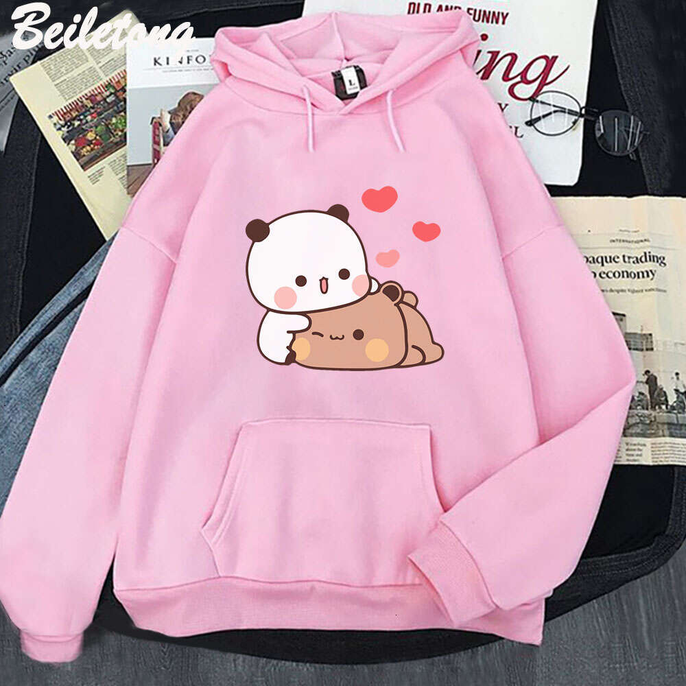 Panda Cute Bear Cartoon Men Women Couple Hoodies Long Sleeve Bubu Dudu Plus Size Sweatshirt Haruku Boy And Girl Streetwear