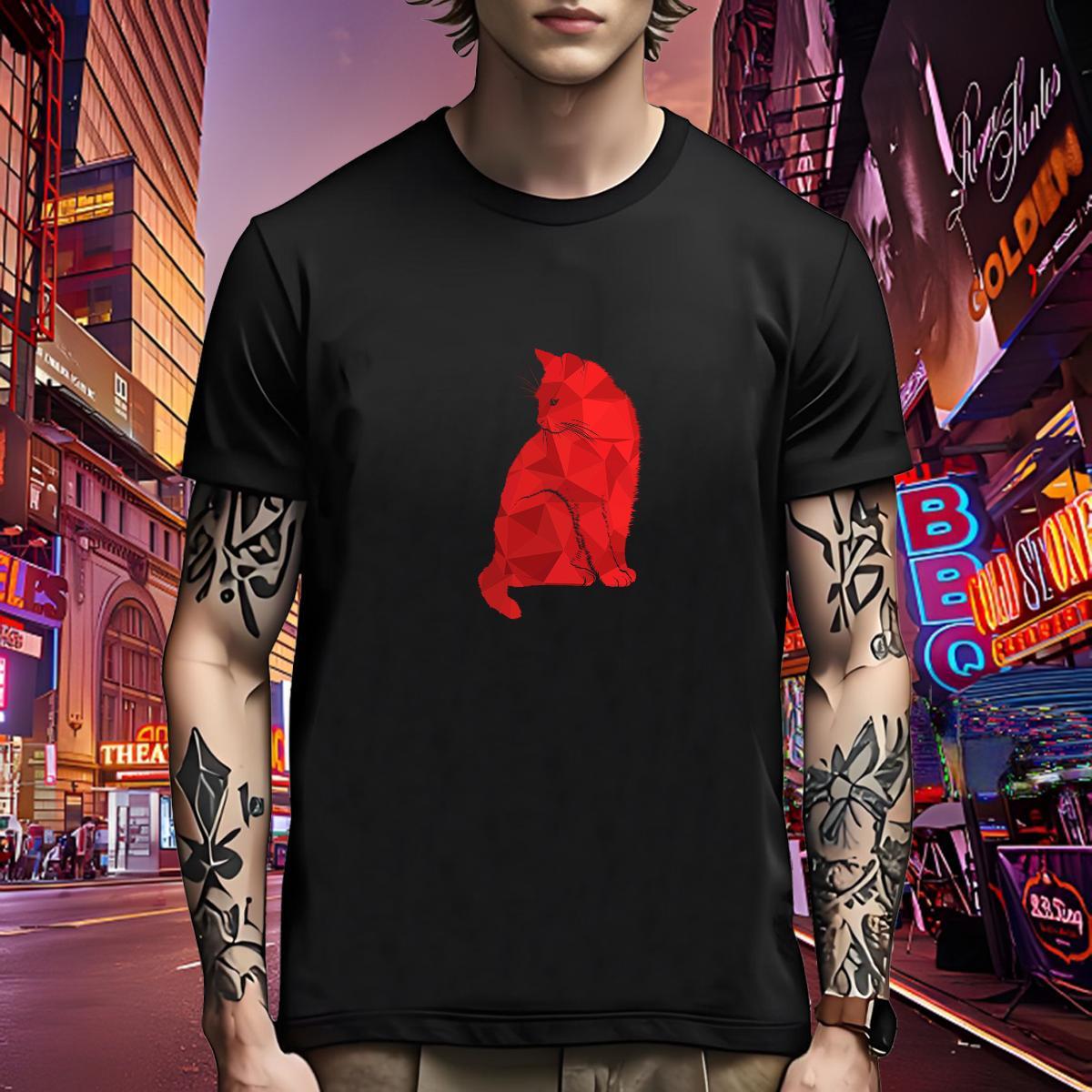 TOP Quality T Shirts Men cat Breathable Soft Beach Cartoon Printing L-4XL 230g Pure Cotton Mens Tshirts 2024 Designer Tees