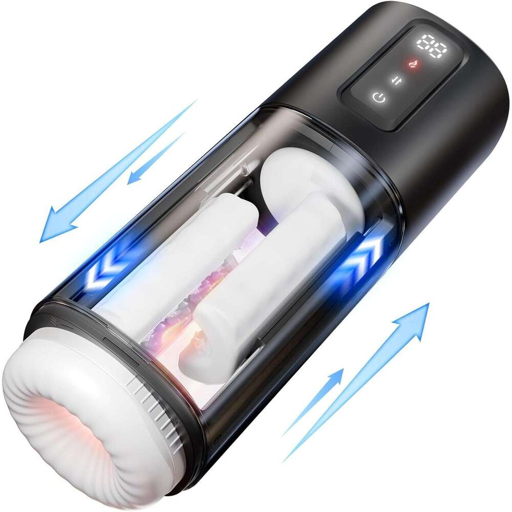 EVYLEEN men's sex toy with 9 vibration and 6 friction mode pockets, 2-level heating level men's sex toy adult toy male massager, vibrator ad