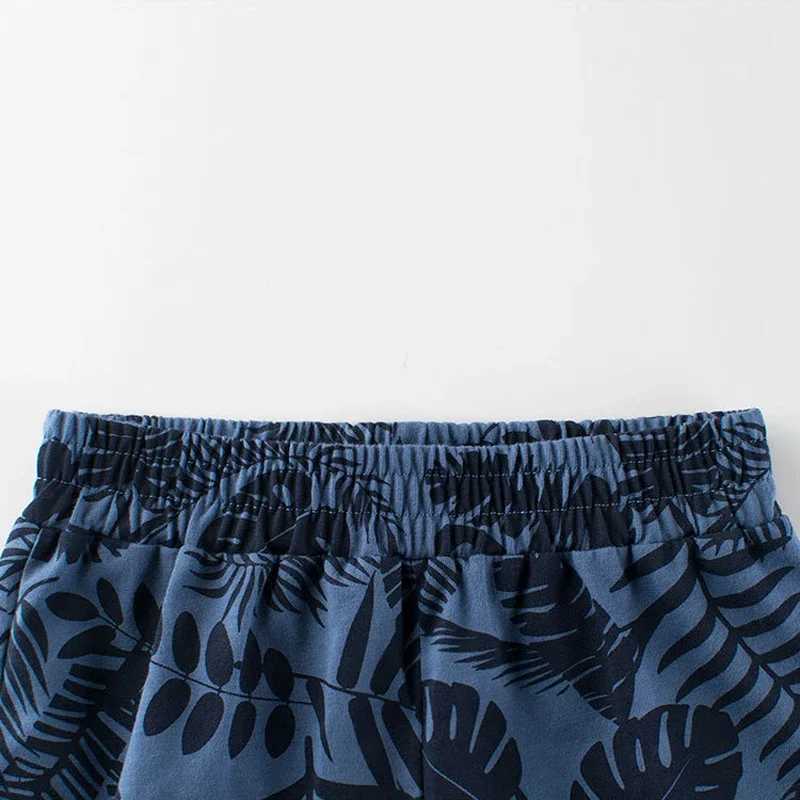 2024 Summer Boys Casual Beach Shorts Coconut Tree Dinosaur Shorts Childrens Striped Car Elastic Waist Childrens Shorts W240813