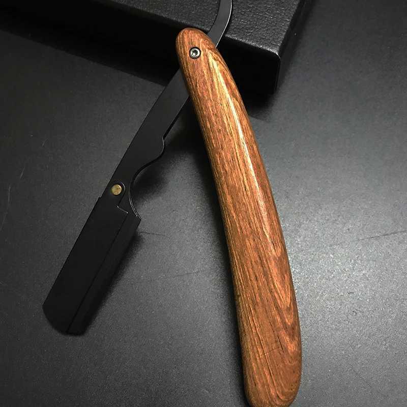 Men Professional Manual Shaver Straight Edge Stainless Steel Barber Razor Folding Shaving Shave Beard CutterM240814