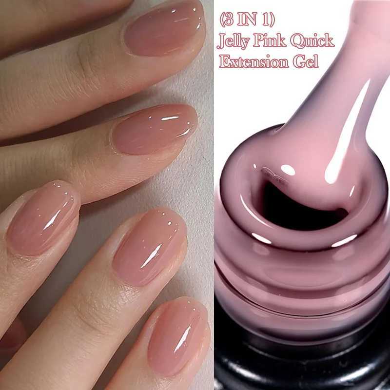 LILYCUTE 7ML Quick Extension Nail Gel Jelly Pink For Manicure Self-Leveling Construction UV Gel Nail Art Rubber Base Gel VarnishM240814