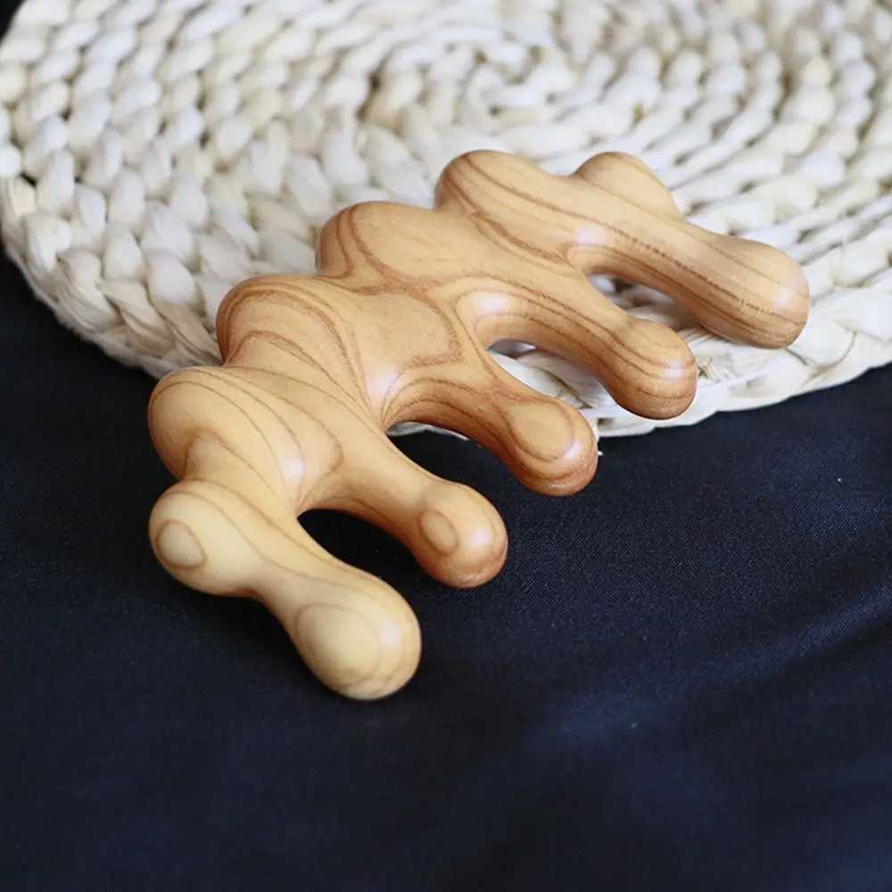 Blood circulation massage comb anti-static peach blossom wood relaxation head massage scalp salon supplies brush styling tools W240813