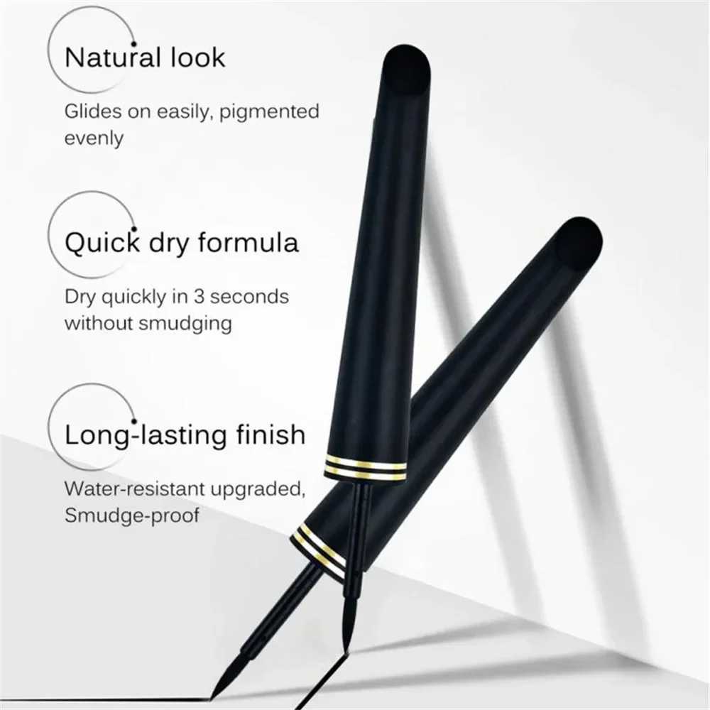Liquid Eyeliner Black Smooth Eye Liner Pencil Waterproof Natural Long Lasting Quick Dry Non-Smudging Cosmetics Makeup Y240813
