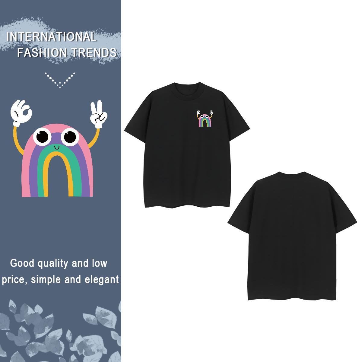 T-Shirts 100% Cotton 230g cute Street Breathable Short Sleeve Custom Print Plus Size Couples T Shirts Customized Free Shipping Tees Shirts