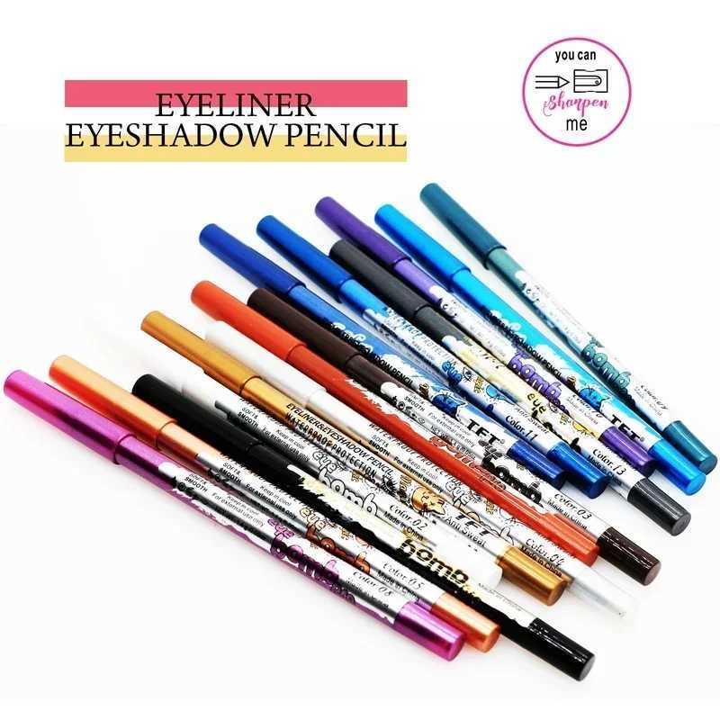 14 Colors Colorful Long-lasting Eyeliner Pencil Waterproof Quick-Dry No Blooming Blue Pink Eye Liner Pen Cosmetics Tools Y240813