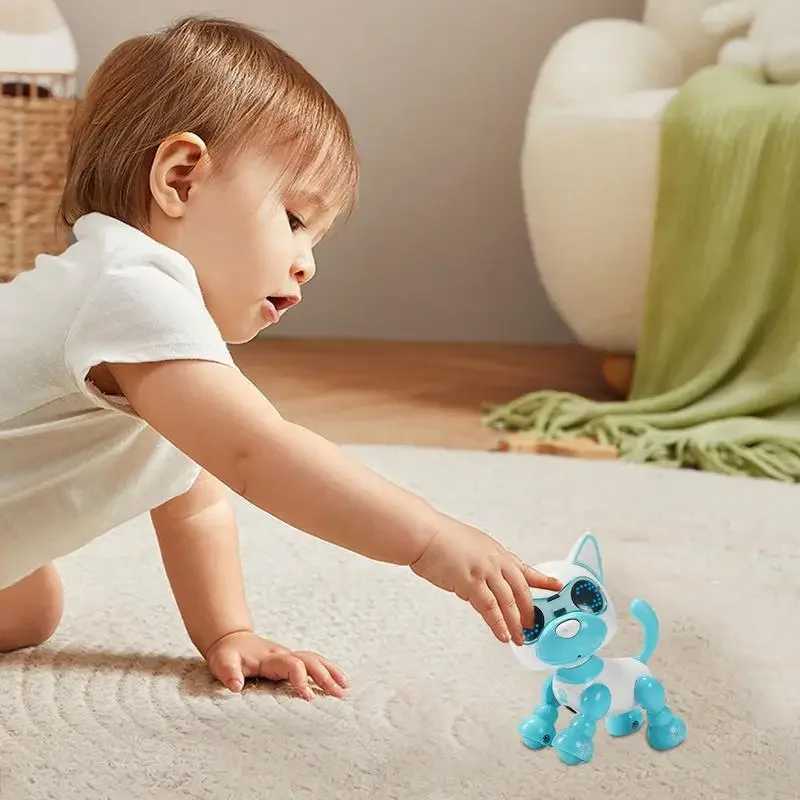Robot Pet Dog Pet Companion Robot Interactive Intelligent Walking Robot Puppy Toy Electronic Pets with Light and Sound for Kids Y240814
