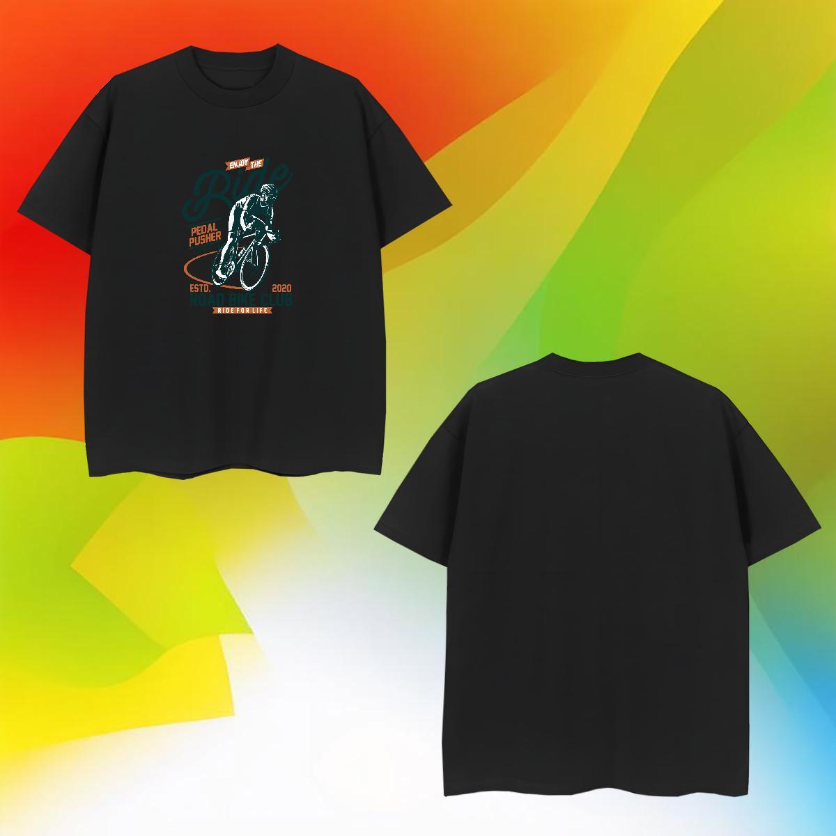 High Quality Motorcycle T-Shirts Beach Men Clothes T-Shirt 100% Cotton 230g Fashion Casual Breathable Crew Neck Anime Print Tops Shirt