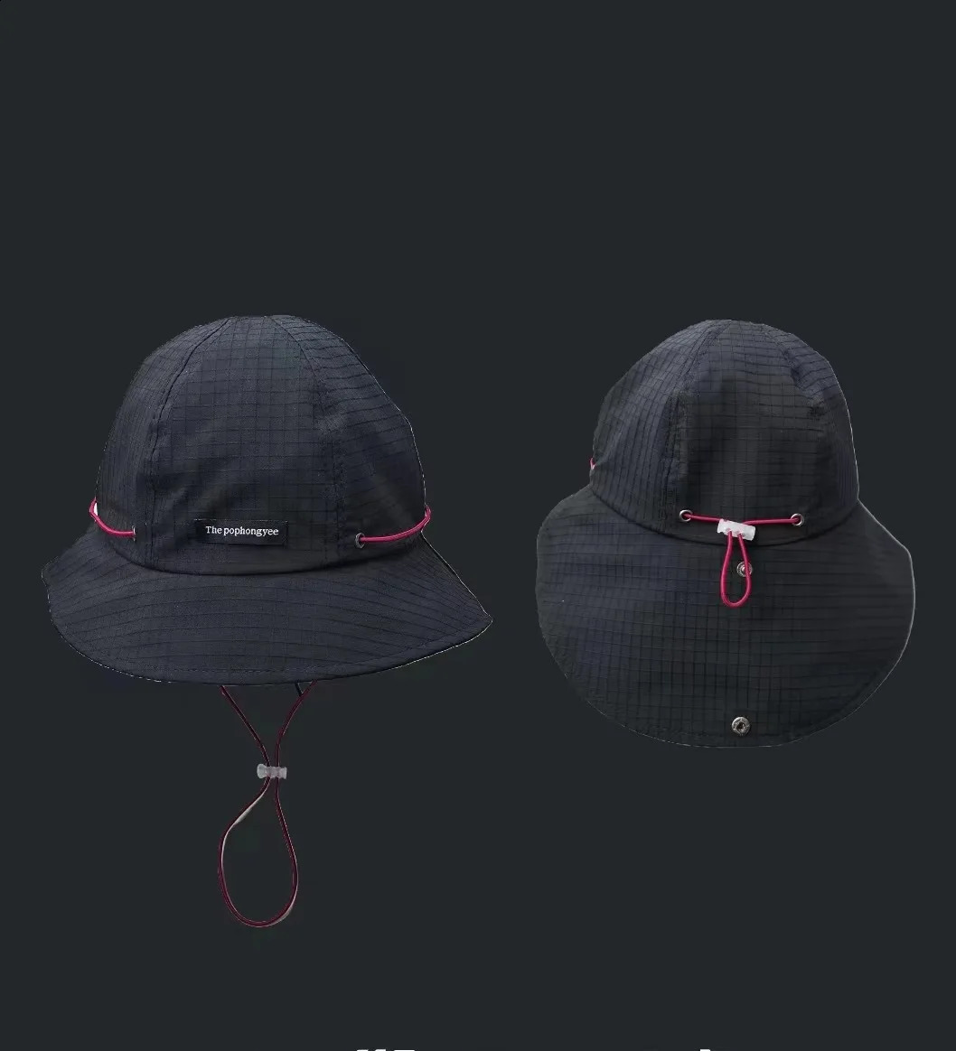 Japanese Drawstring Comparison Fishermans Hat Four Seasons Outdoor Version Sunshade and Sunscreen 240812