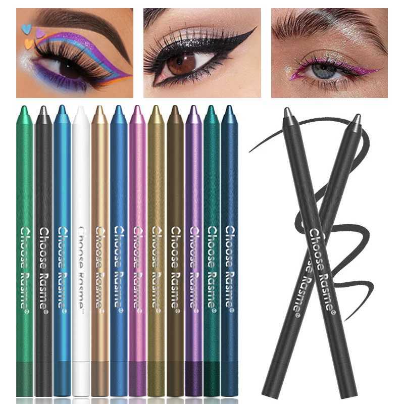 12 Colors Set Glitter Shimmer Eyeliner Stick Pack - Long-Wearing Blue Tone Eyeliner Pencil with Smooth Application - Versatile Y240813