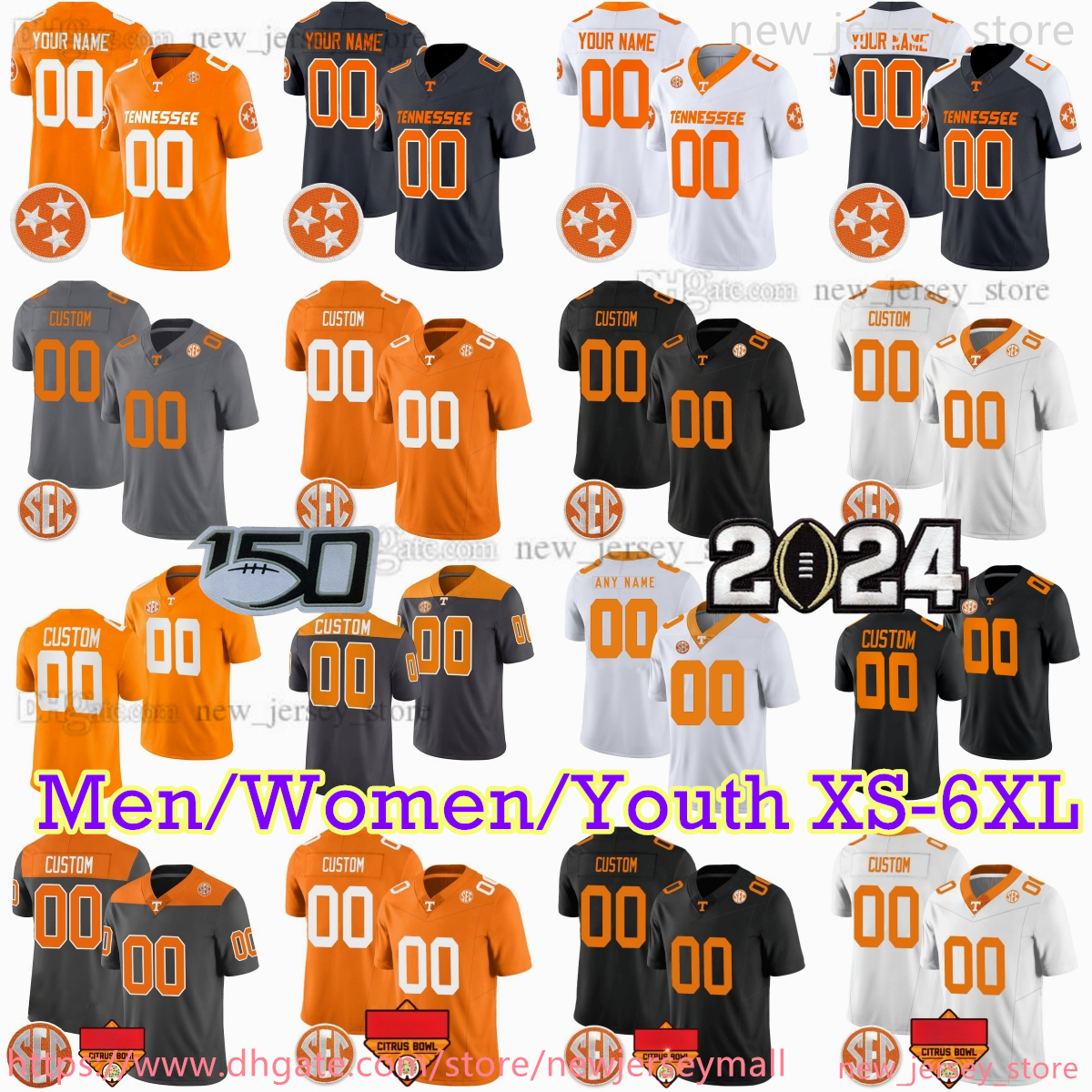 2024 Custom S-6XL NCAA Tennessee Volunteers Football jersey 8 Nico Iamaleava 16 Peyton Manning 7 Joe Milton III Jalin Hyatt Bru McCoy Jabari Small Stitched jersey