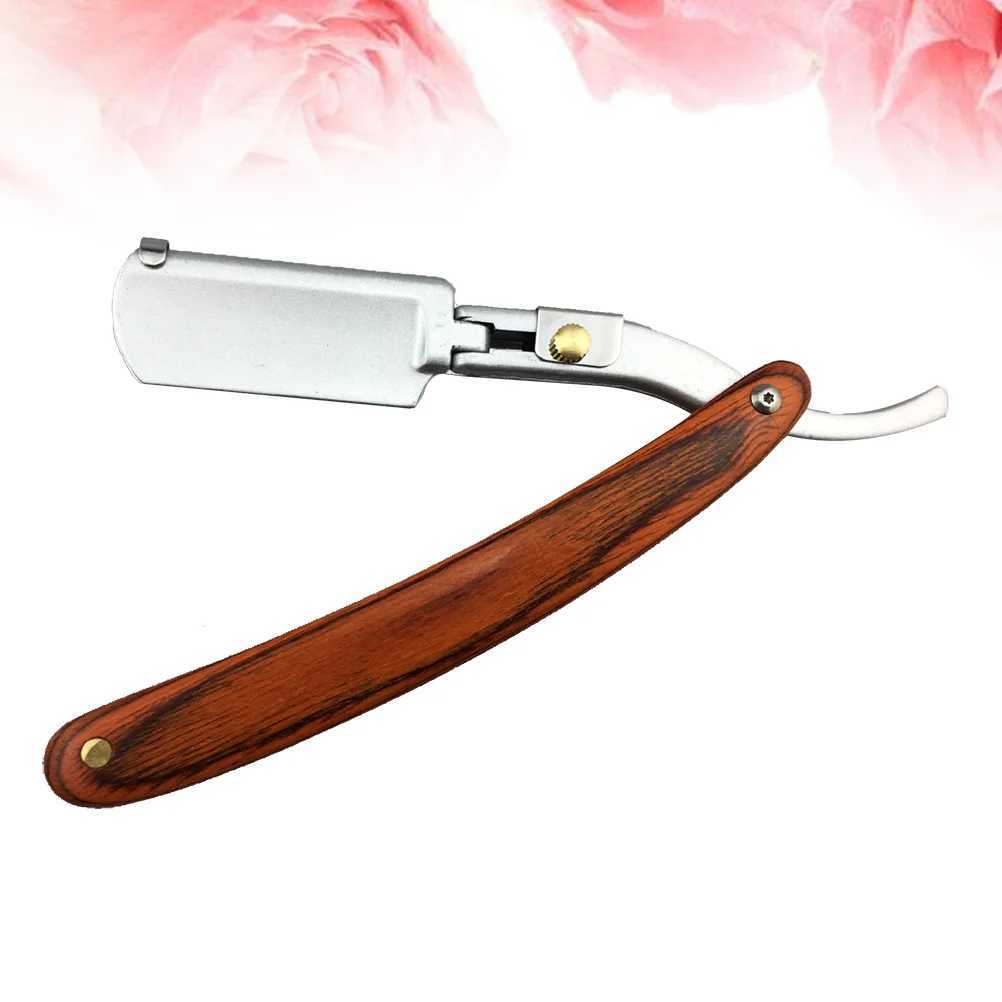 Razor Blades for Men Manual Safe Metal Shaving Double Sided Colored Wood BambooM240814