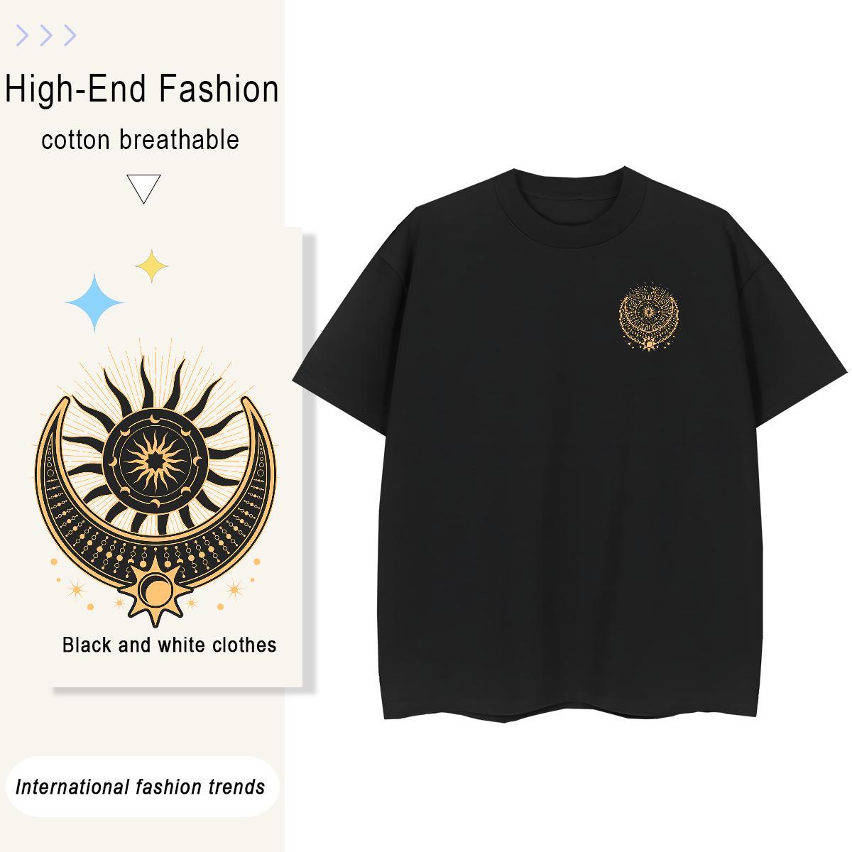 T Shirts Men 230g Pure Cotton universe Summer Casual Breathable Short Sleeve Oversized 4XL Men Tees New TOP Quality Tee Shirt