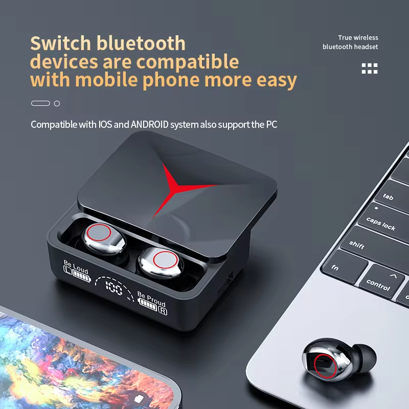 TWS M90 Wireless Headphones Gaming Earphone Bluetooth 5.3 Sport Earbuds with Mic Wireless Headset For iPhone Xiaomi