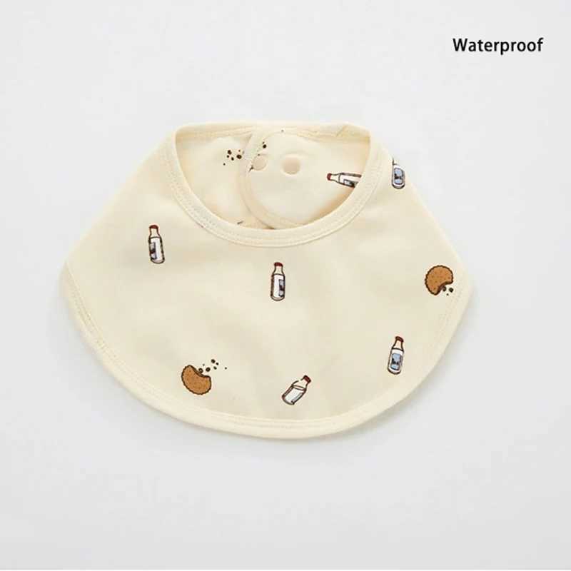 Bibs Burp Cloths New Cotton Double Sided Printing Baby Bibs Cute Infant Bib Newborn Burp Cloths for Kids Boys Girls Soft Feeding Saliva TowelL4812