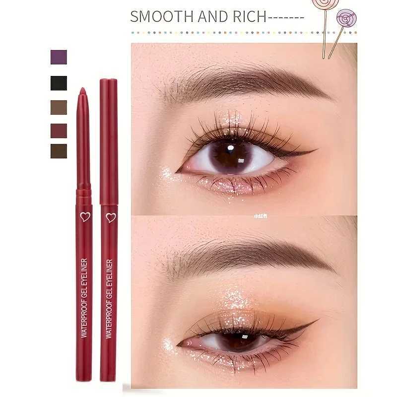 5 Colors Eyeliner Pencil Smooth Waterproof Long-lasting Eyeliner Gel Blue Black Brown Soft Easy Wearing Eyeliner Pen New Y240813