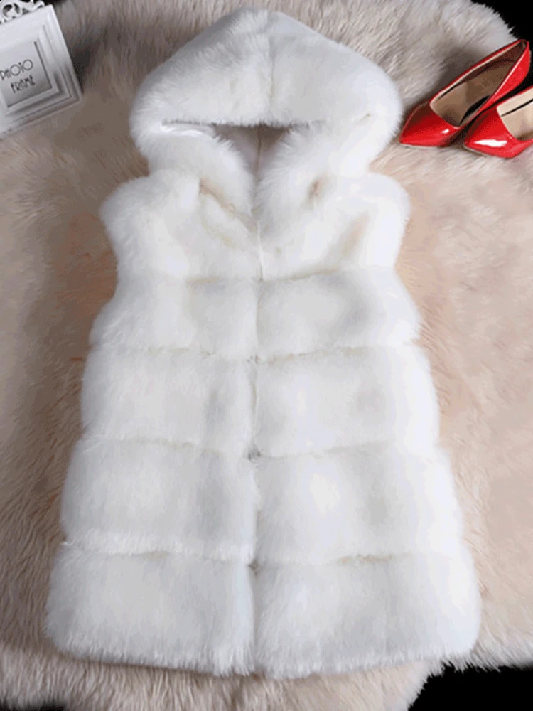 est Fashion Quality Fur Vest Coat Warm Womens Vests Winter Furs Fox s Jacket for Women V150 240814