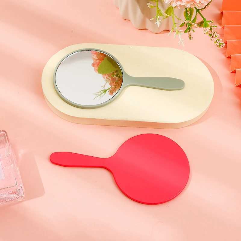 Circular small mirror handheld makeup mirror for women high-definition mirror surface multi-color W240813