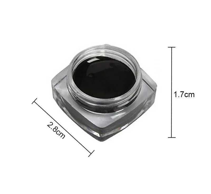 1PC Waterproof Gel Eyeliner Mini Eyeliner Gel Cream With Brush Makeup Cosmetic Black Waterproof Eye Liner Pen Y240813