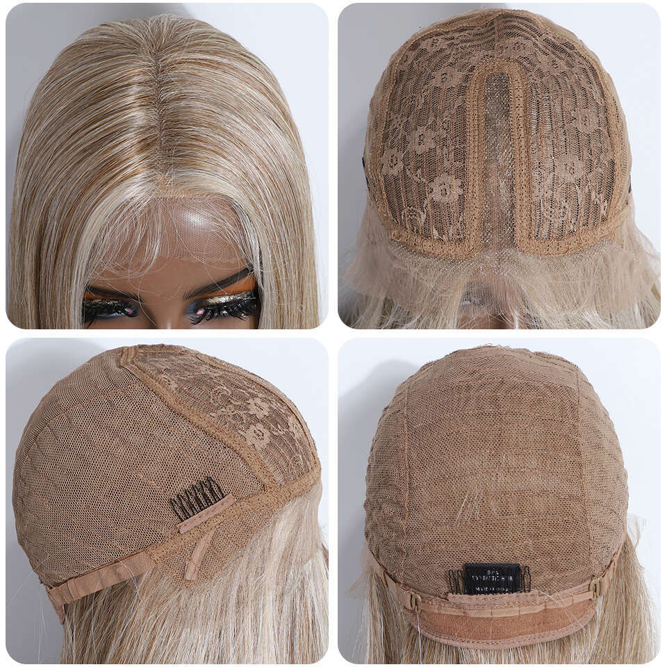 Noble Cosplay Wigs For Women Long Straight Wig 36 Inch Ombre Blonde Synthetic Lace Wig
