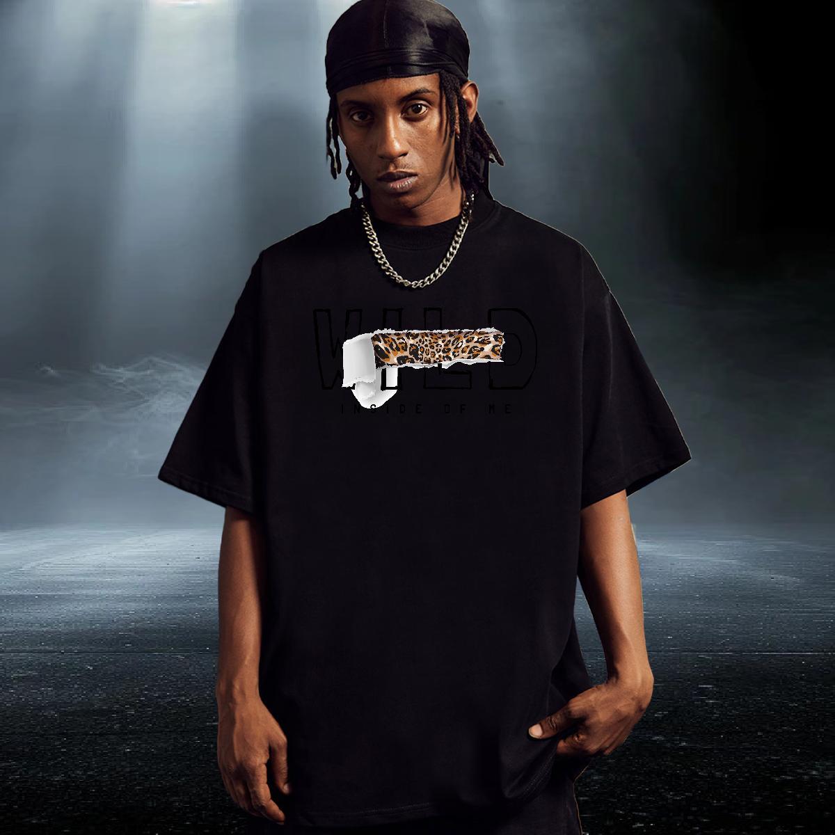 TOP Quality Tshirts Anime Printing Street 230g 100% Cotton Cartoon Printing L-4XL Breathable Short Sleeve letter Man T Shirts Wholesale Tops
