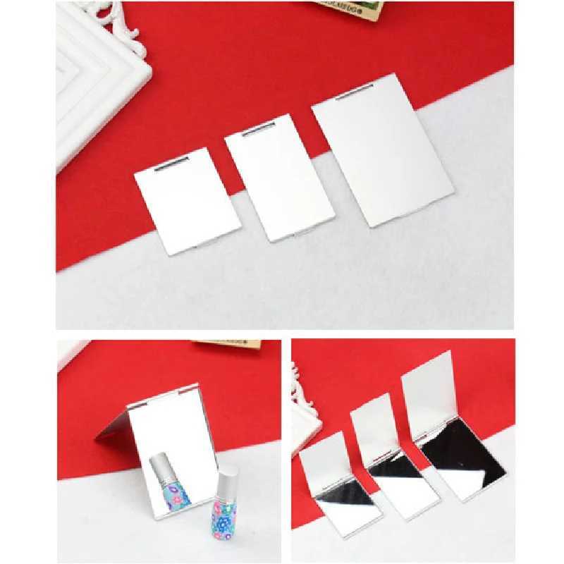 Aluminum folding mirror mini compact pocket mirror makeup stand portable small mirror vanity foldable makeup tool W240813