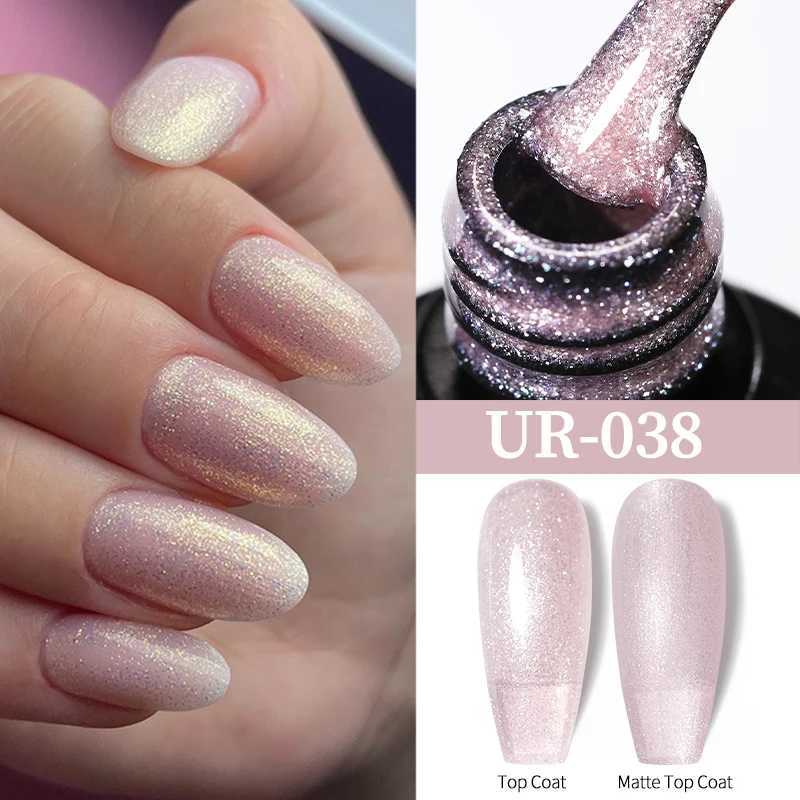 UR SUGAR 7.5ml Gold Silver Glitter Gel Nail Polish Sparkling Sequins Semi Permanent UV Gel Varnish Nail Art Soak Off UV LED CoatM240814