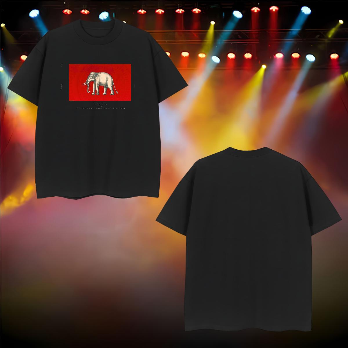 Cool Design Mens T Shirts elephant O Neck Short Sleeves Street Casual Custom Print Plus Size 230g Pure Cotton Men Clothes T-Shirt 2024 Designer Tees S