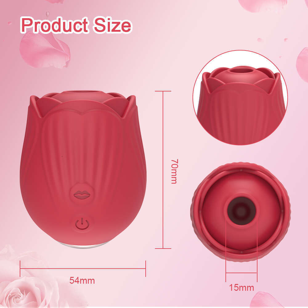 Rose-Clit Sucking Tongue Licking Vibrator Toy for Women Clitoris Stimulator with Oral Nipple Female Sex Toys Goods for Adults 18