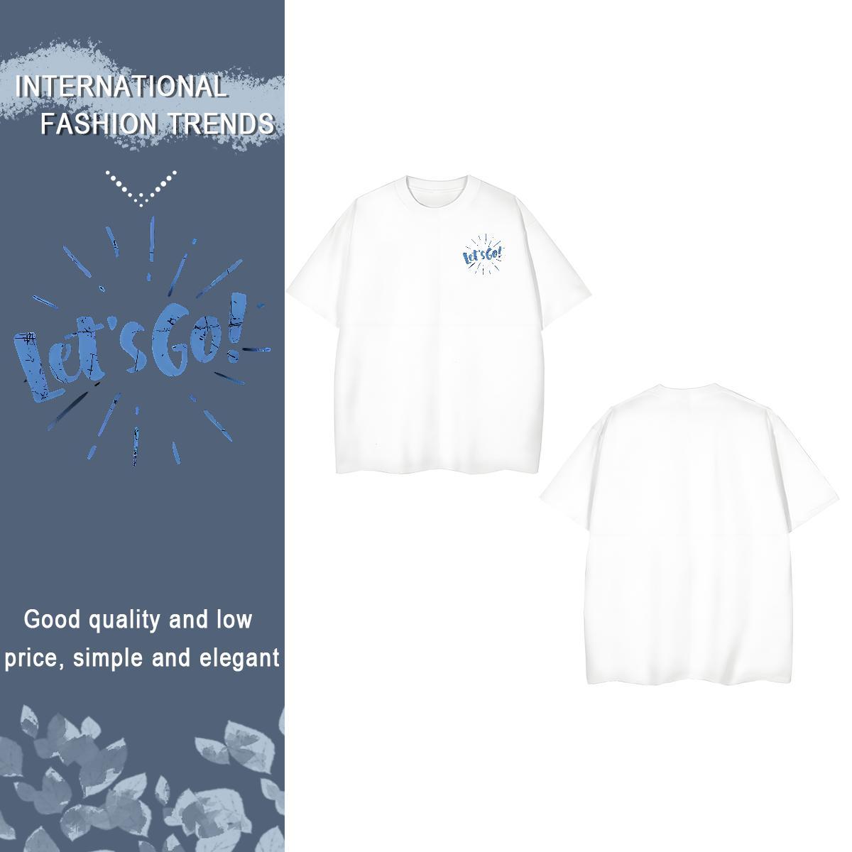 High Quality letter Man T Shirts Casual Beach Men Clothes T-Shirt 230g 100% Cotton DIY Customized Round Neck Short Sleeve Custom Printing Tees