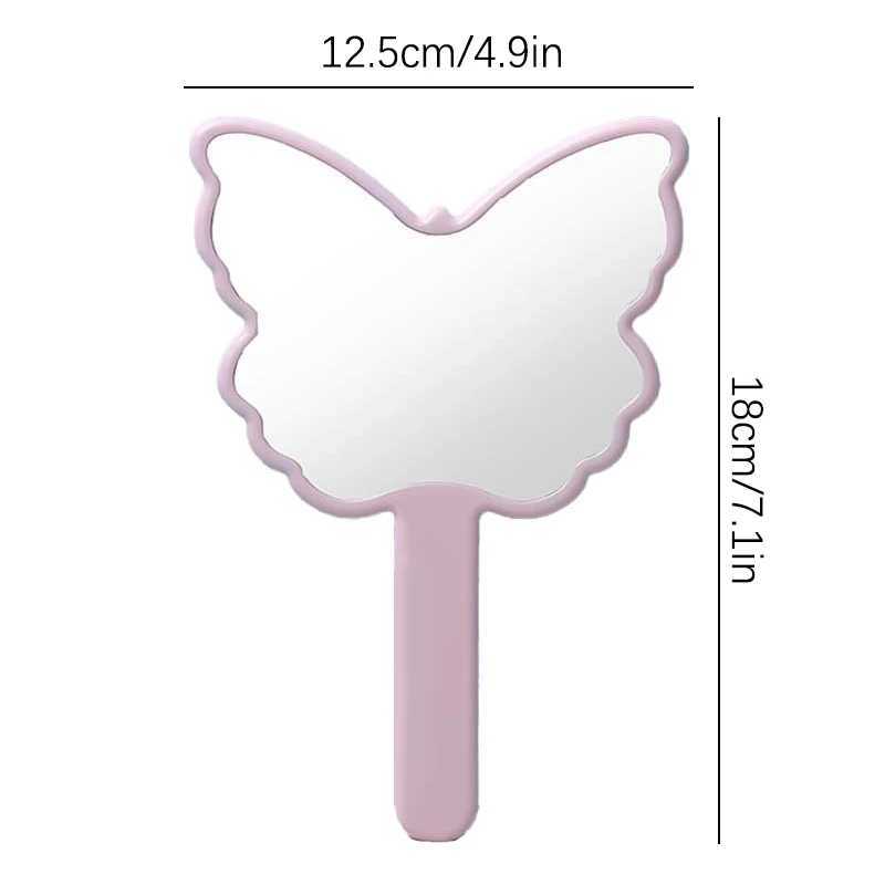 Butterfly shaped makeup mirror handheld mirror portable eyelash extension mirror salon mirror makeup accessories W240813