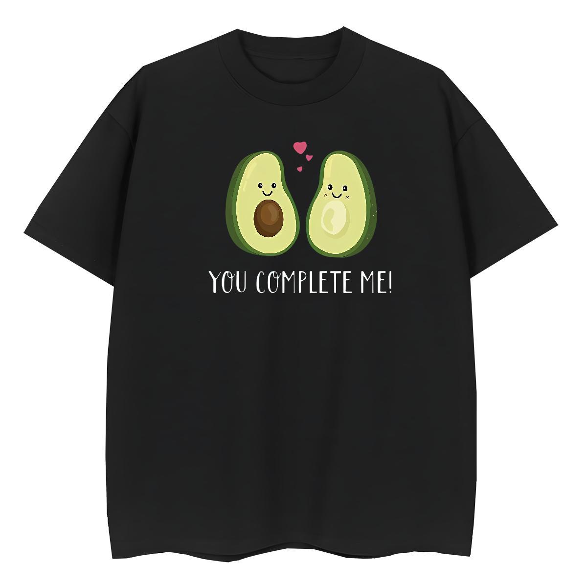 Soft T-Shirts avocado Round Neck Short Sleeve Beach DIY 100% Cotton 230g Men Clothes T-Shirt Brand Tees Shirts